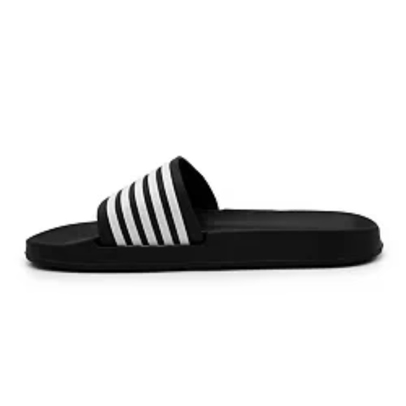 NEW Men's Akademiks Striped Logo Black Slide Slippers 8 - Picture 8 of 14